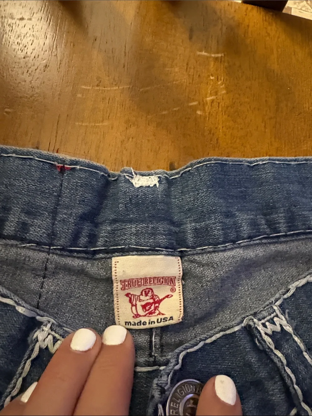 True Religion Denim Jeans with White Stitching